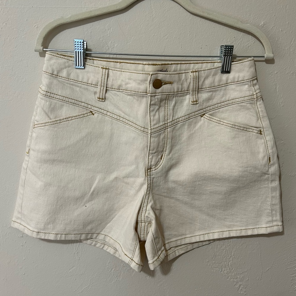 Cream Jean Shorts